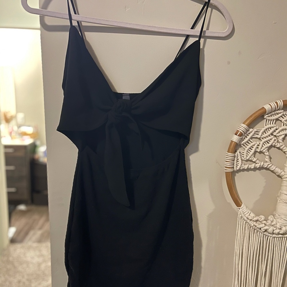 Black mini dress